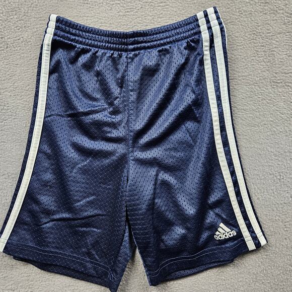 Adidas Shorts Youth Size 6 Dark Blue Basketball Gym Mesh - Picture 1 of 7
